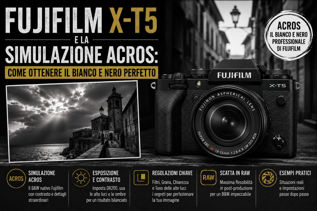 Fujifilm X-T5 e la Simulazione Acros: Come Ottenere il Bianco e Nero Perfetto