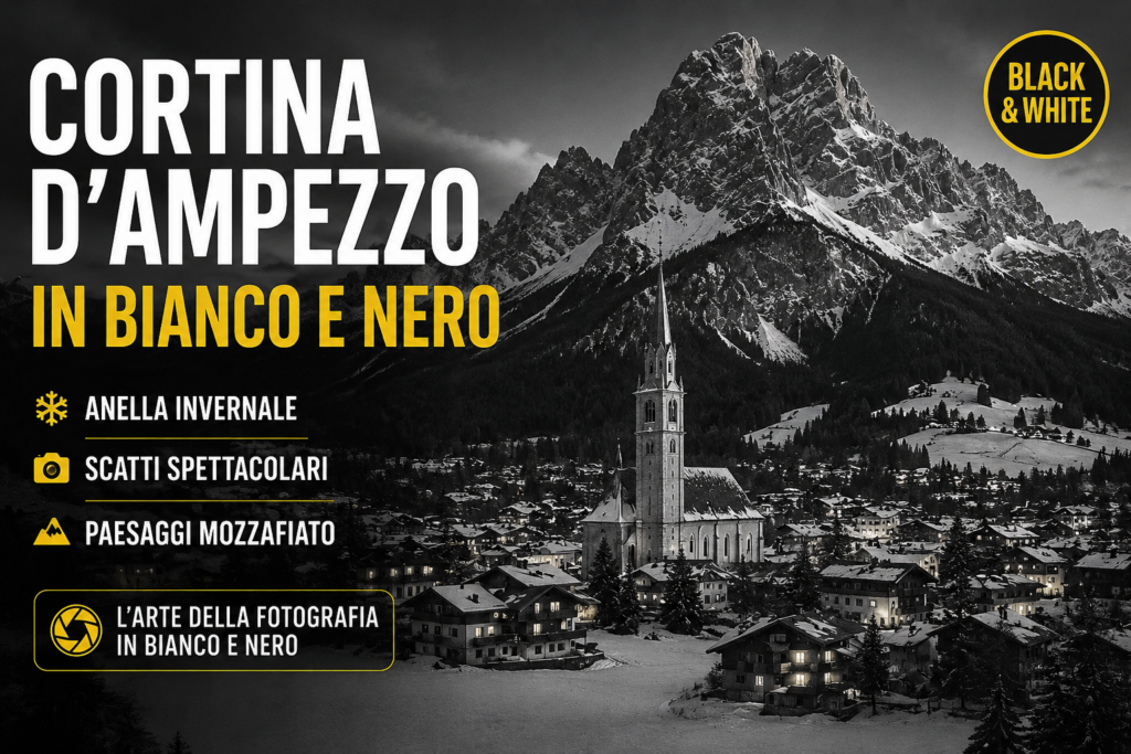 Cortina d’Ampezzo in bianco e nero: Un viaggio fotografico senza tempo