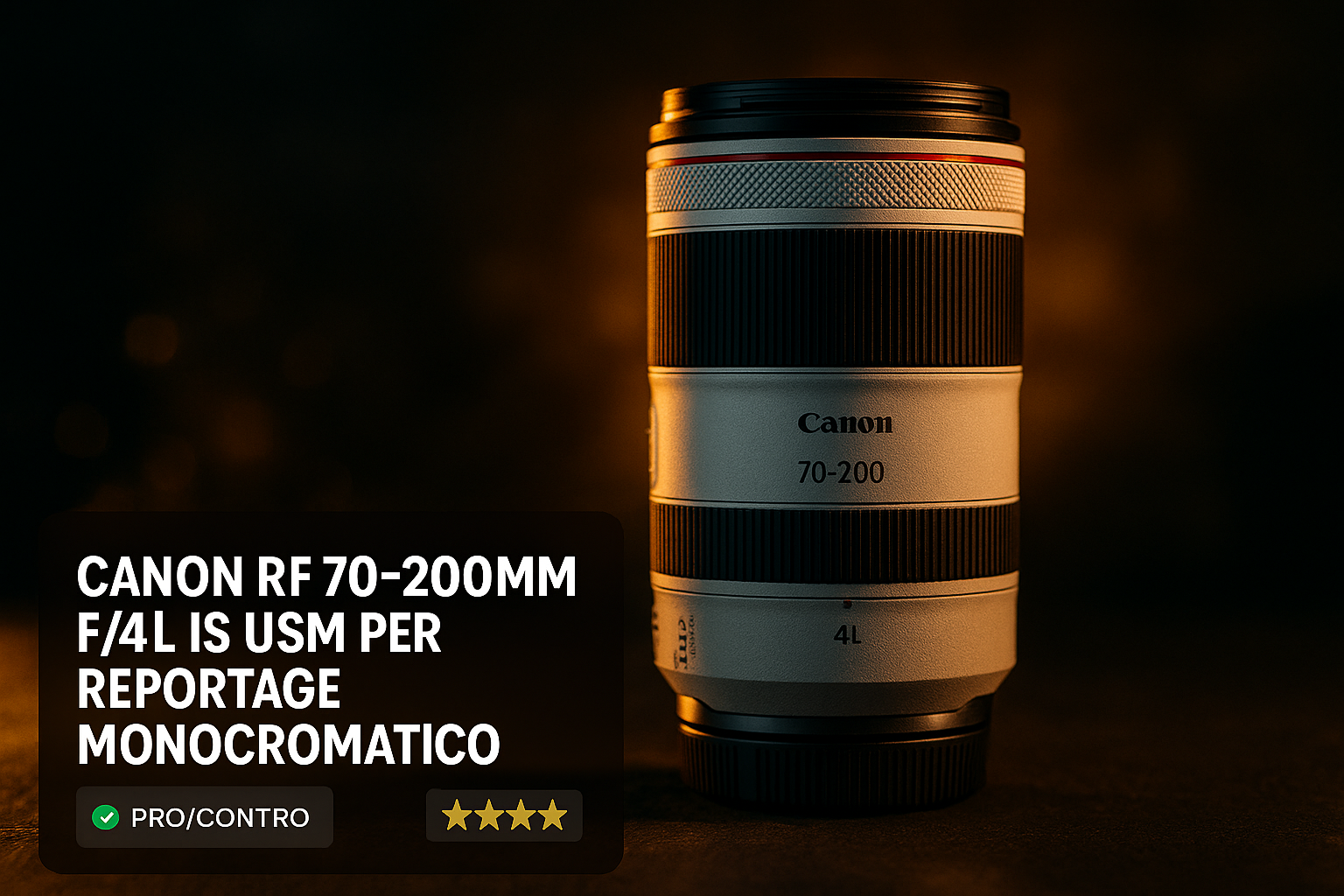 Recensione Completa del Canon RF 70-200mm f/4L IS USM per Reportage Monocromatico