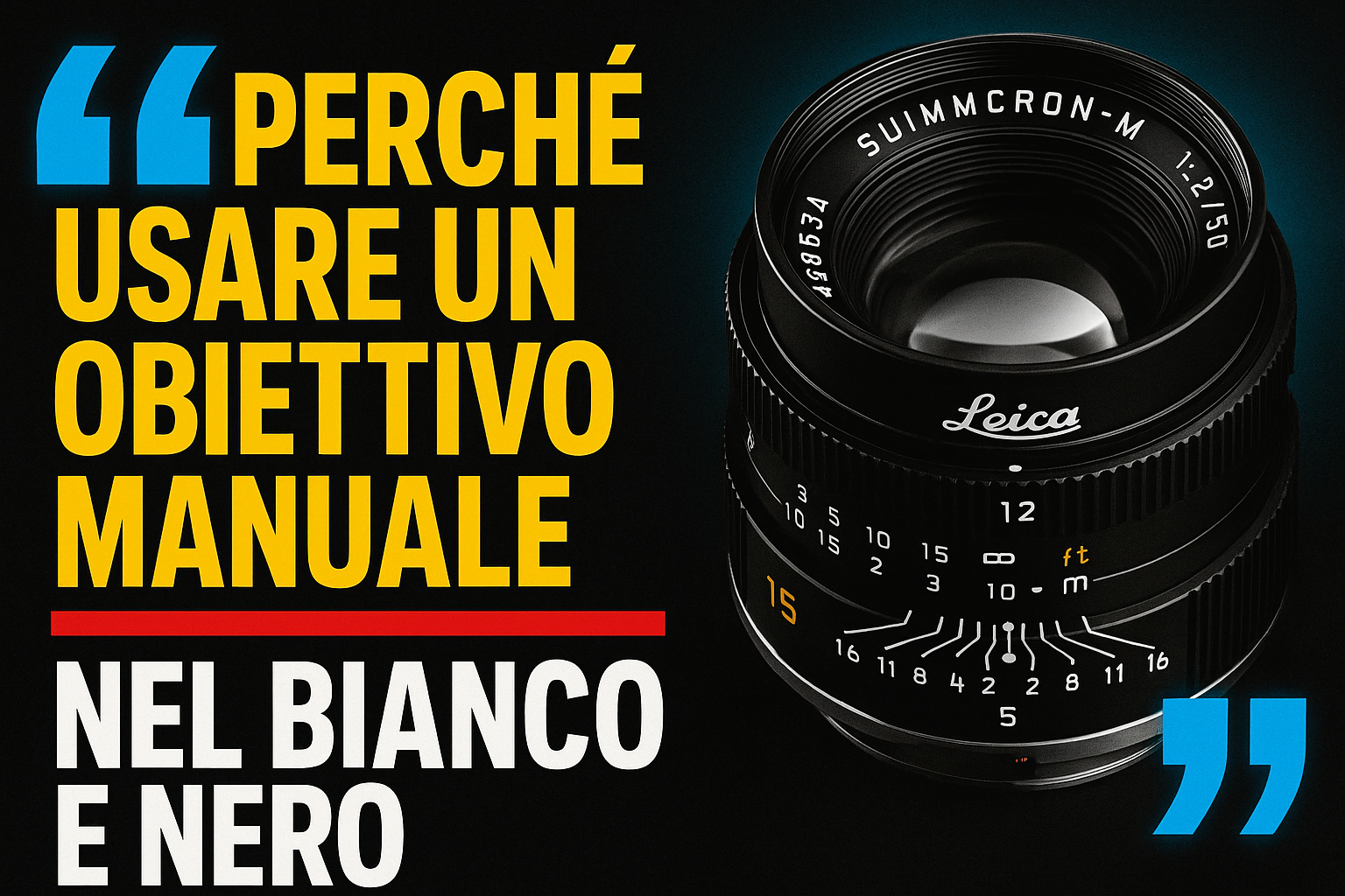 Perché l'Obiettivo Manuale è il Miglior Amico del Bianco e Nero