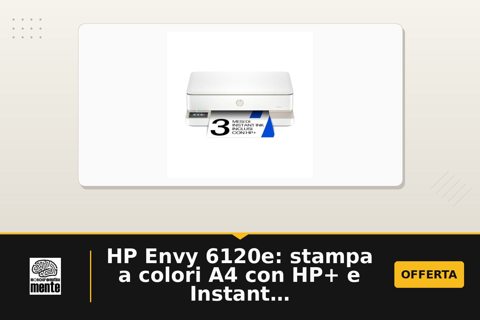 HP Envy 6120e: stampa a colori A4 con HP+ e Instant Ink incluso
