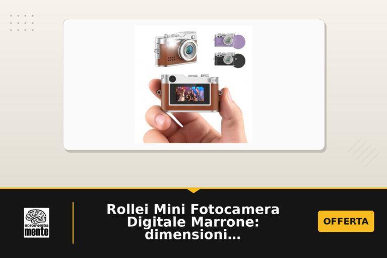 Rollei Mini Fotocamera Digitale Marrone: dimensioni, risoluzione e accessori in una chiave portachiavi