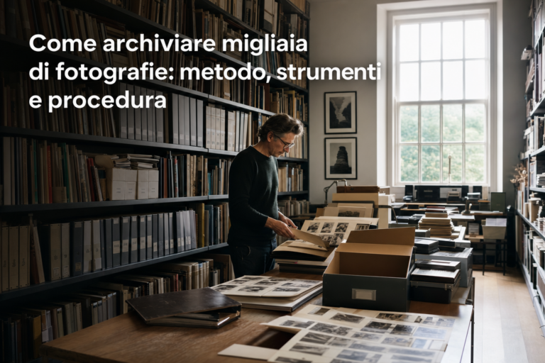 Come archiviare migliaia di fotografie: metodo, strumenti e procedura
