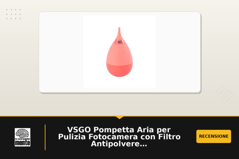 VSGO Pompetta Aria per Pulizia Fotocamera con Filtro Antipolvere, Rossa | Flusso d'aria direzionato per evitare l'aspirazione di polvere dalla punta. La forma stabile previene cadute e rotolamenti.
