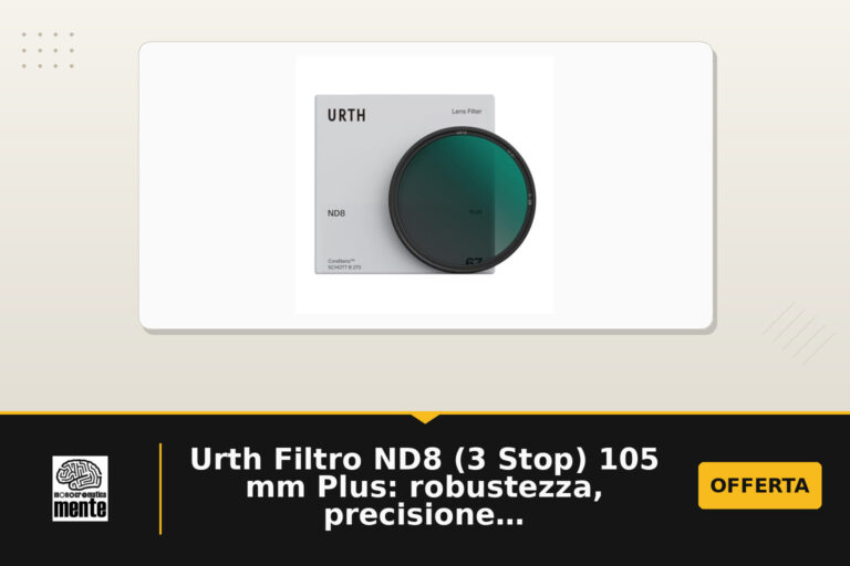 Urth Filtro ND8 (3 Stop) 105 mm Plus: robustezza, precisione ottica e controllo luce per paesaggi e video