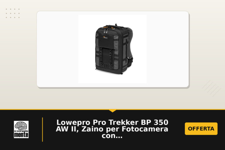 Lowepro Pro Trekker BP 350 AW II, Zaino per Fotocamera con Tessuto Riciclato, Laptop/Tablet da 15", Divisori MaxFit, Copertura Impermeabile, Custodia…