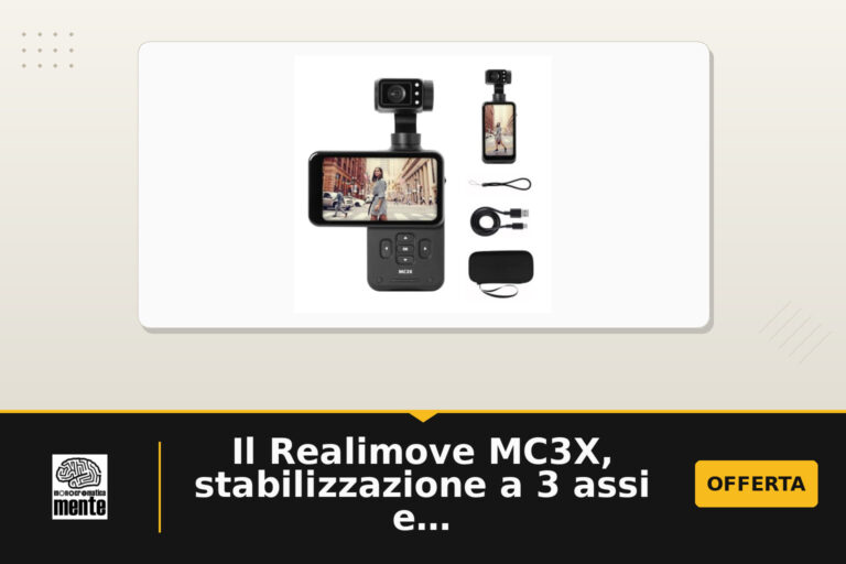 Il Realimove MC3X, stabilizzazione a 3 assi e 4K per vlog senza mosso