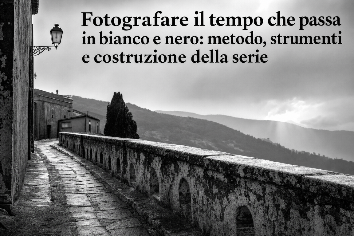 Fotografare il tempo che passa in bianco e nero: metodo, strumenti e costruzione della serie
