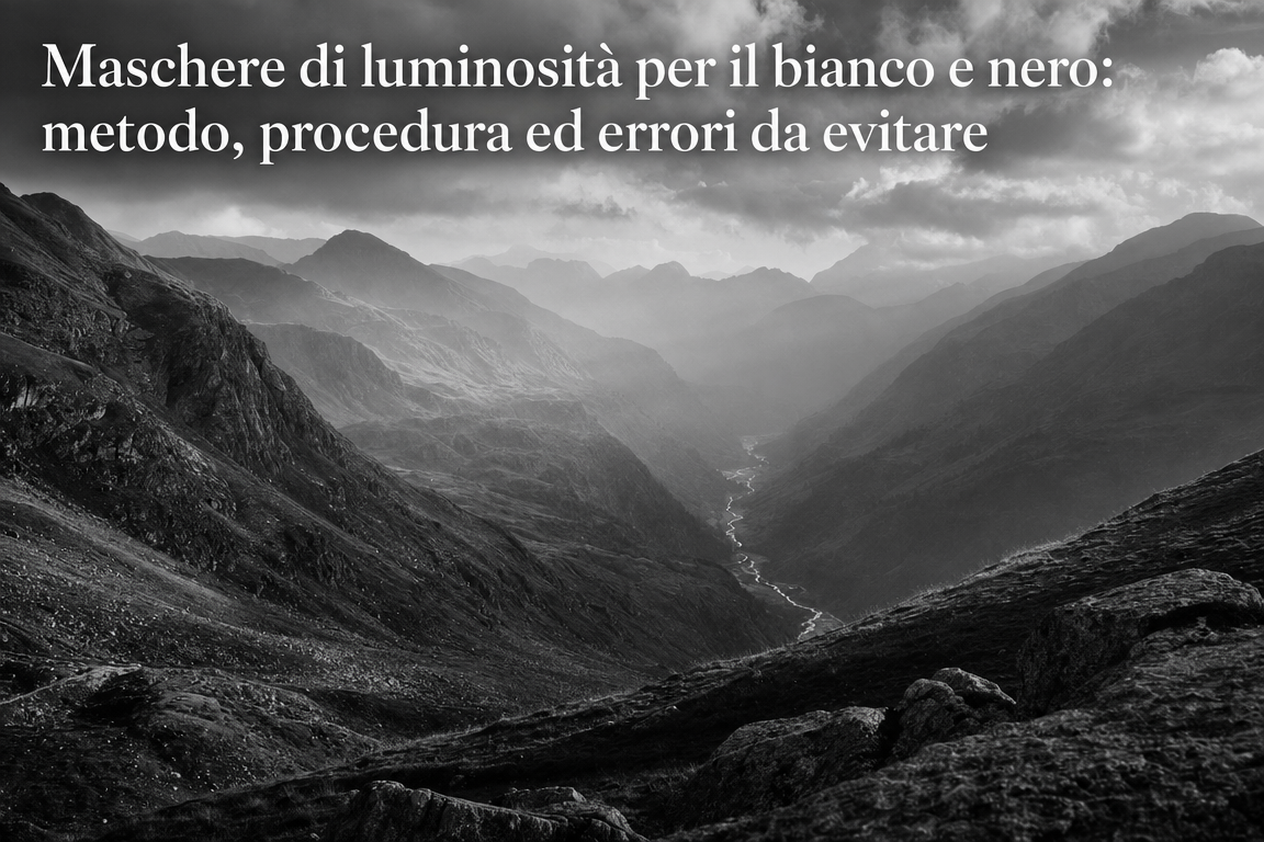 Maschere di luminosità per il bianco e nero: metodo, procedura ed errori da evitare