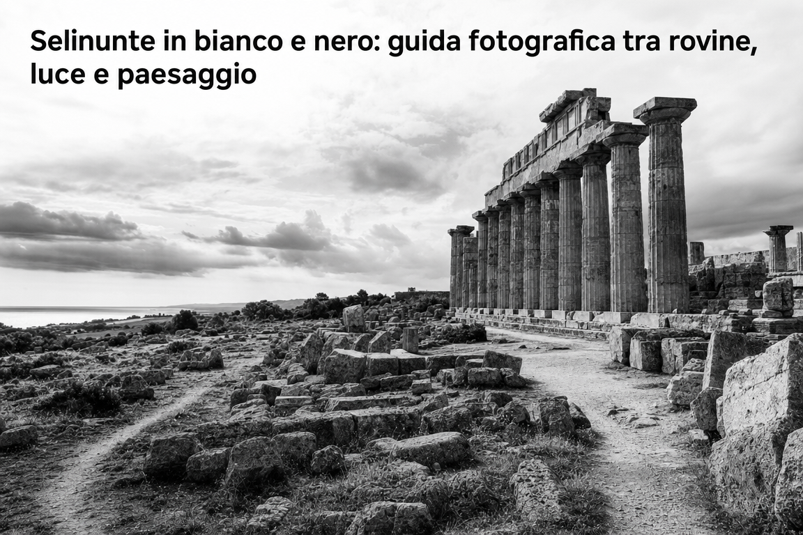 Selinunte in bianco e nero: guida fotografica tra rovine, luce e paesaggio