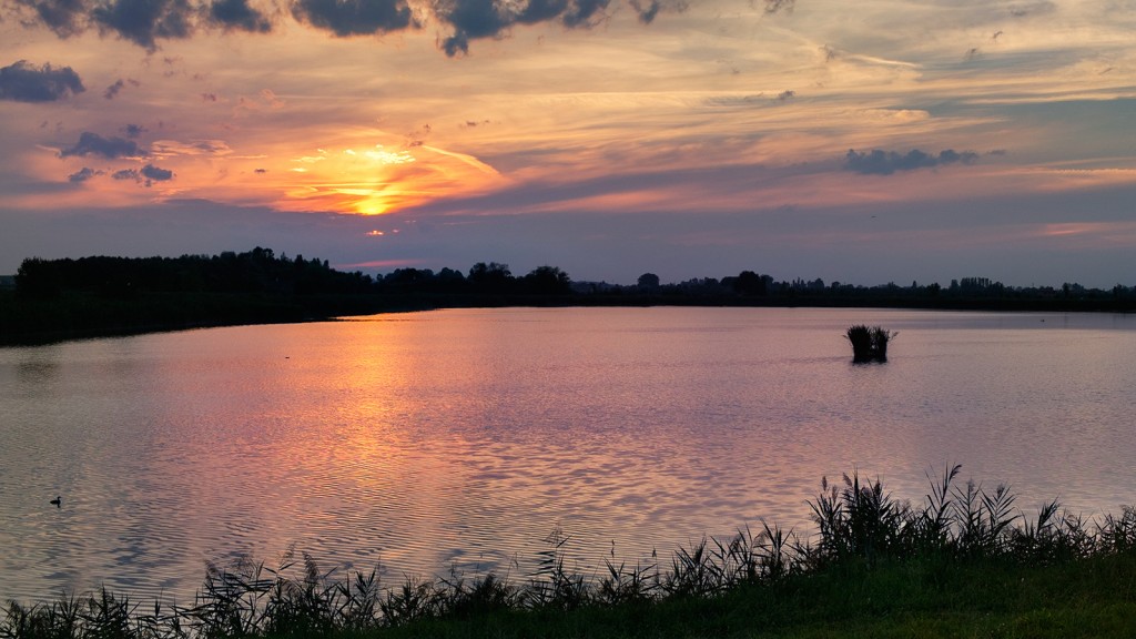 Manzolino al tramonto: riflessi dorati, quiete e profondità della scena carica di dialogo cromatico